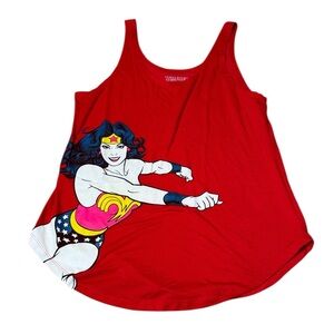 Wonder Woman | Pajama Tank Top in Red Size S Small